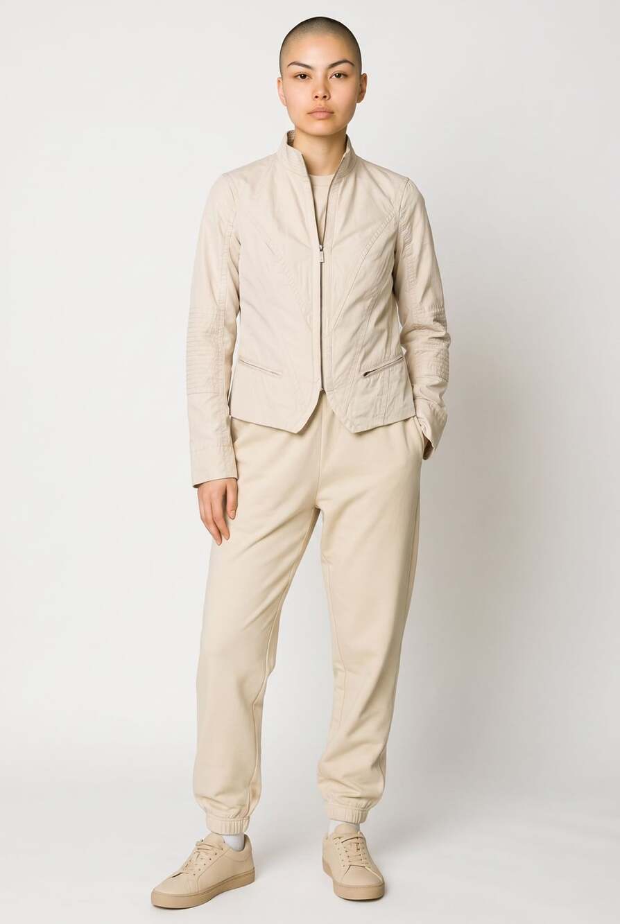 Banana Republic Beige Moto Biker Jacket Size XS